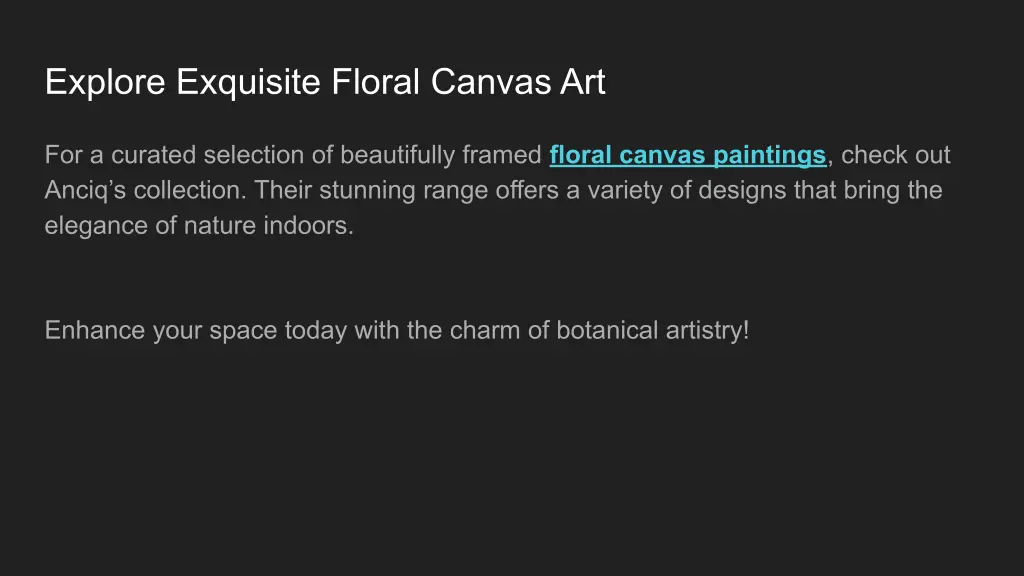 explore exquisite floral canvas art