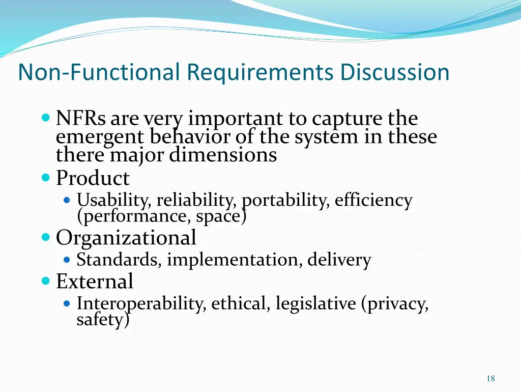 non functional requirements discussion