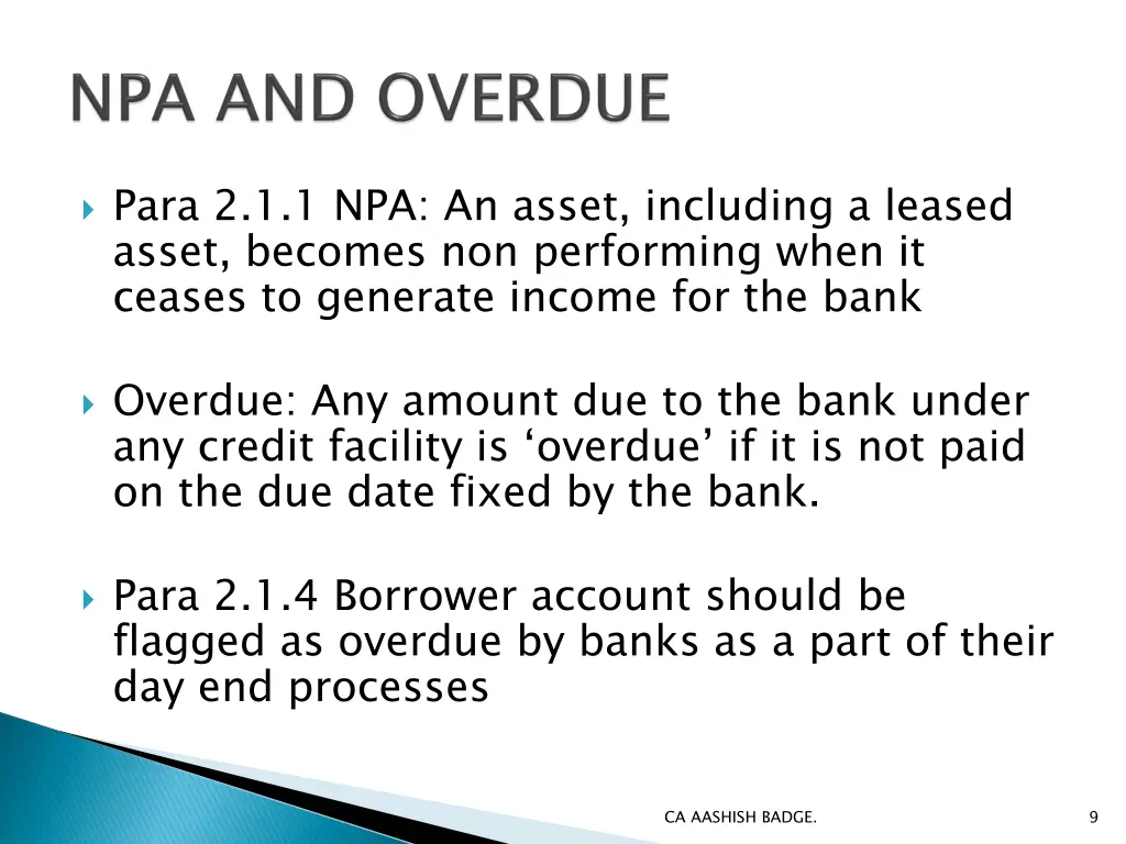 para 2 1 1 npa an asset including a leased asset
