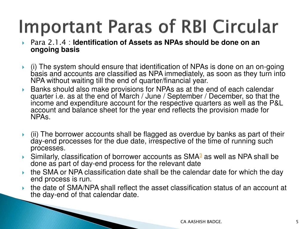 para 2 1 4 identification of assets as npas