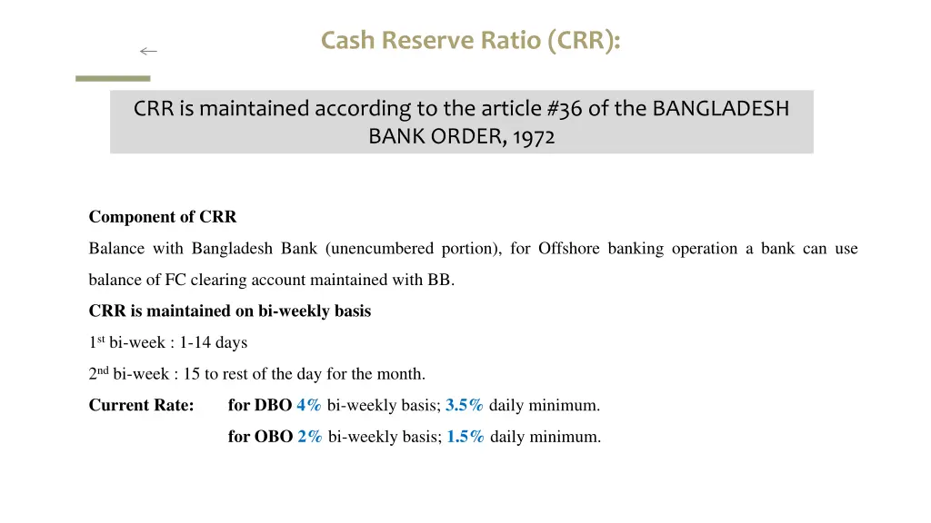 cash reserve ratio crr