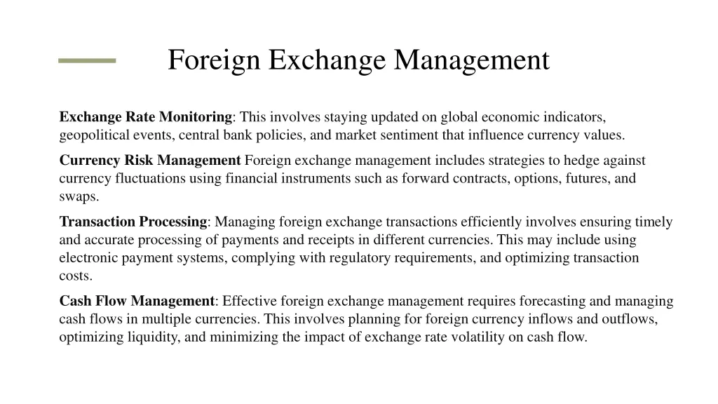 foreign exchange management 1