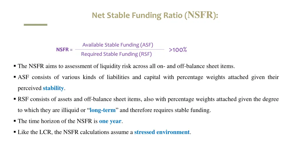 net stable funding ratio nsfr