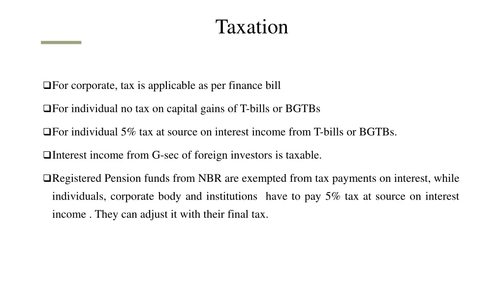 taxation