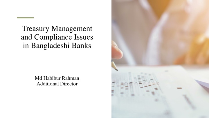 treasury management and compliance issues