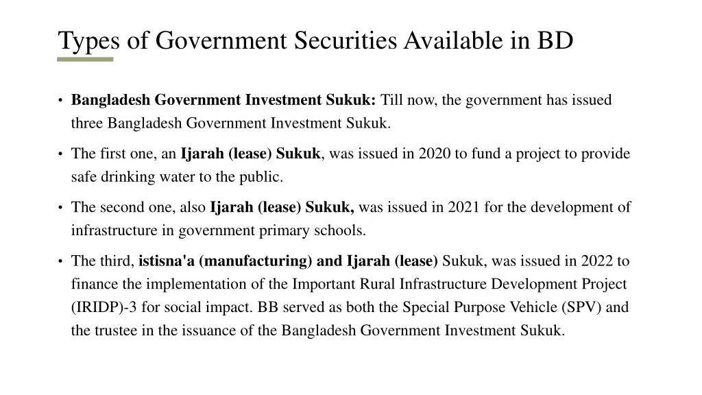 types of government securities available in bd 2