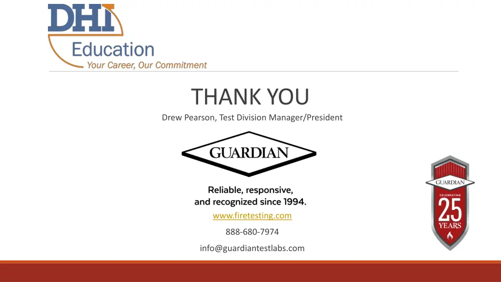 thank you drew pearson test division manager