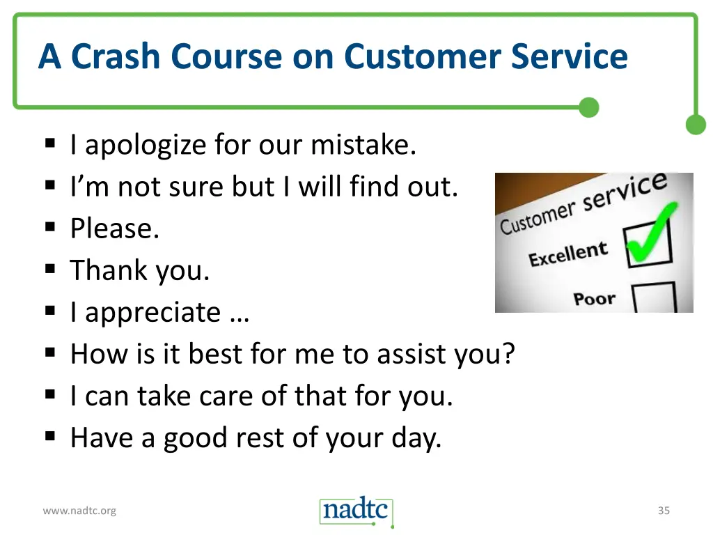 a crash course on customer service
