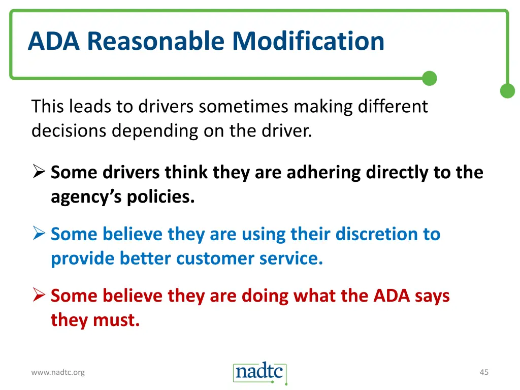 ada reasonable modification