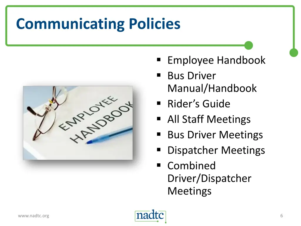 communicating policies