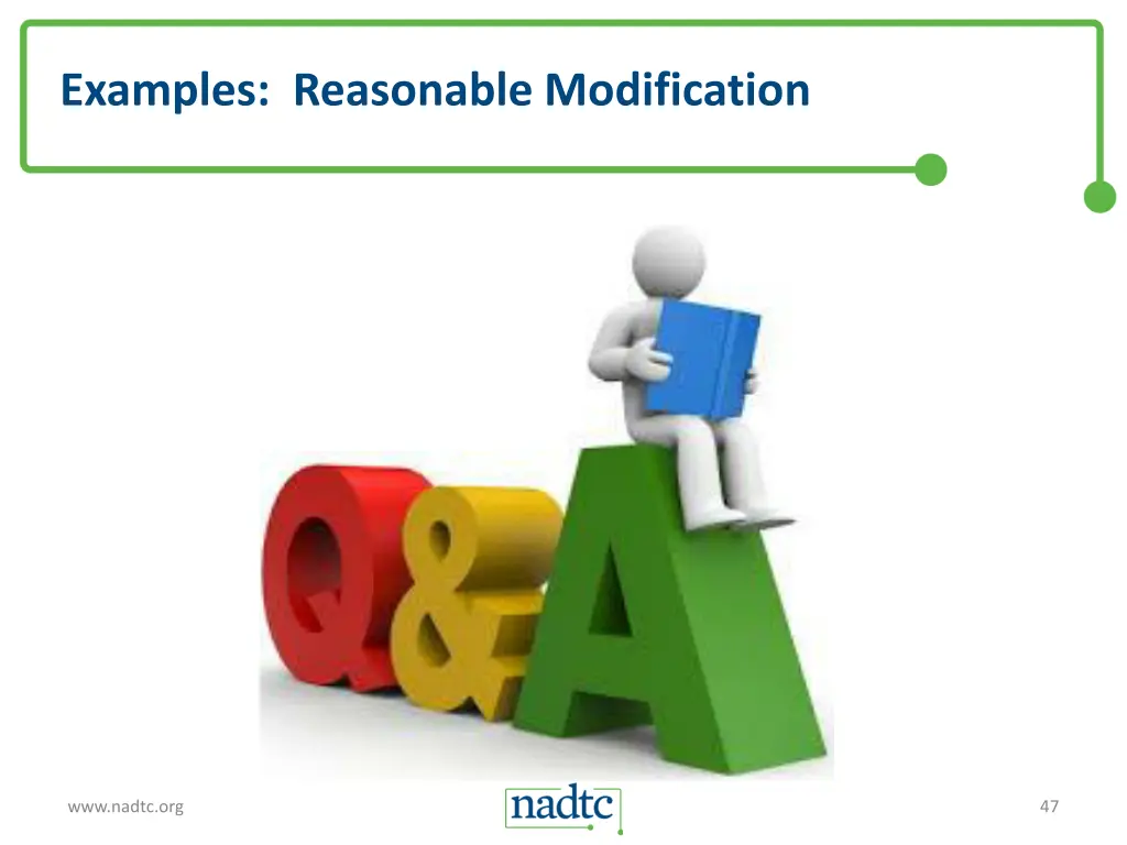 examples reasonable modification