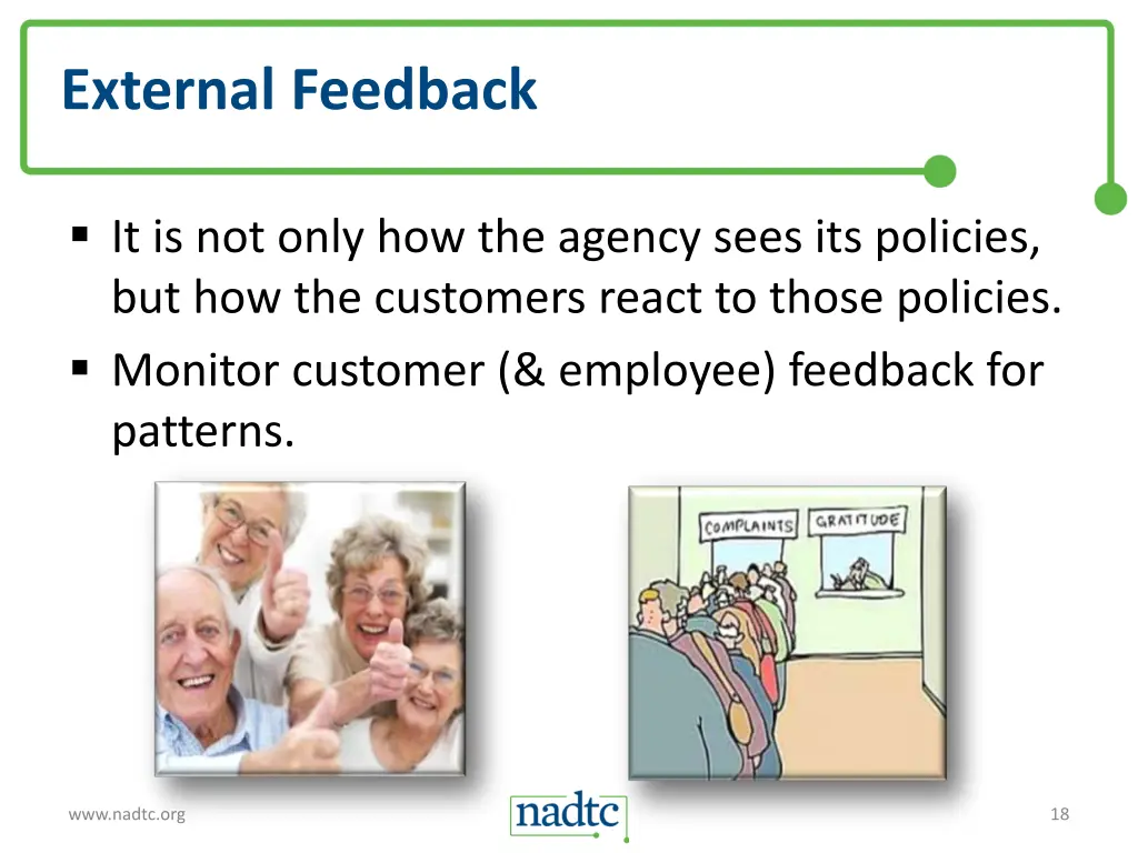 external feedback