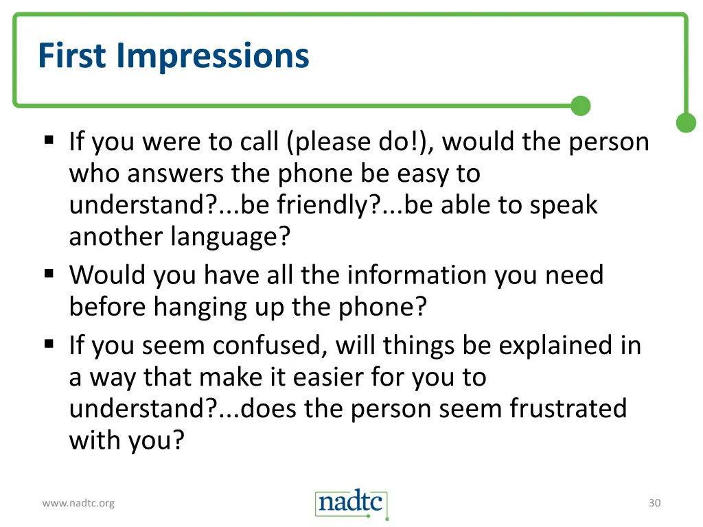 first impressions 1