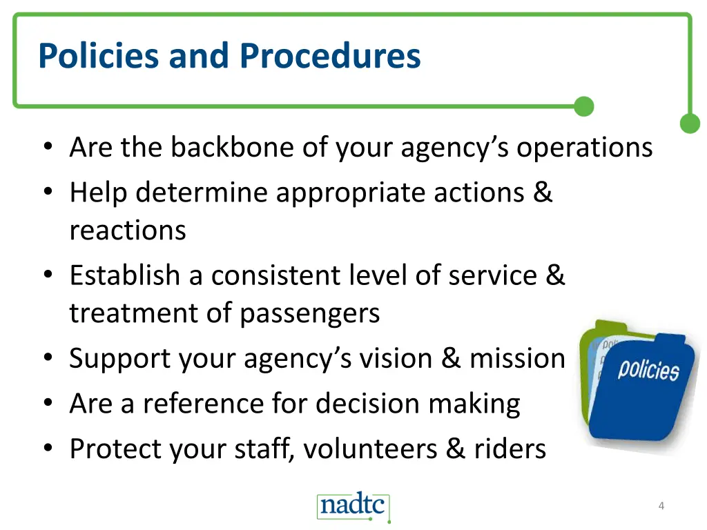 policies and procedures