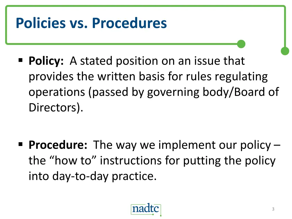 policies vs procedures