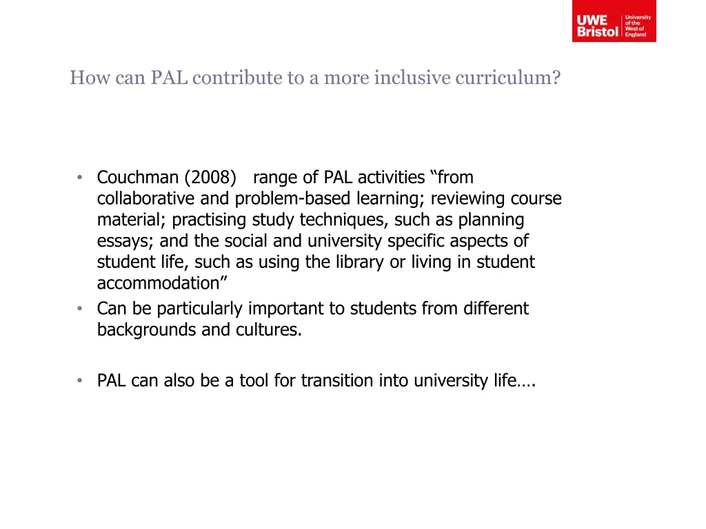 how can pal contribute to a more inclusive