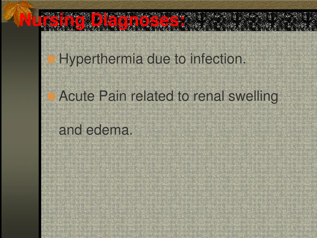 nursing diagnoses