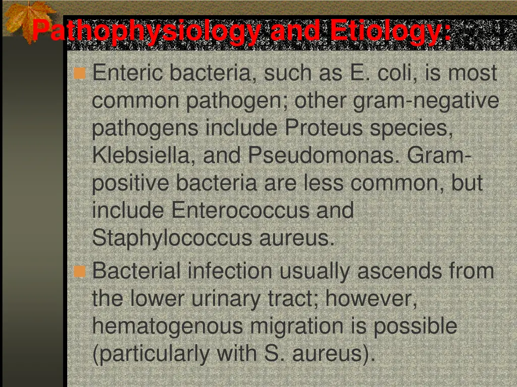 pathophysiology and etiology