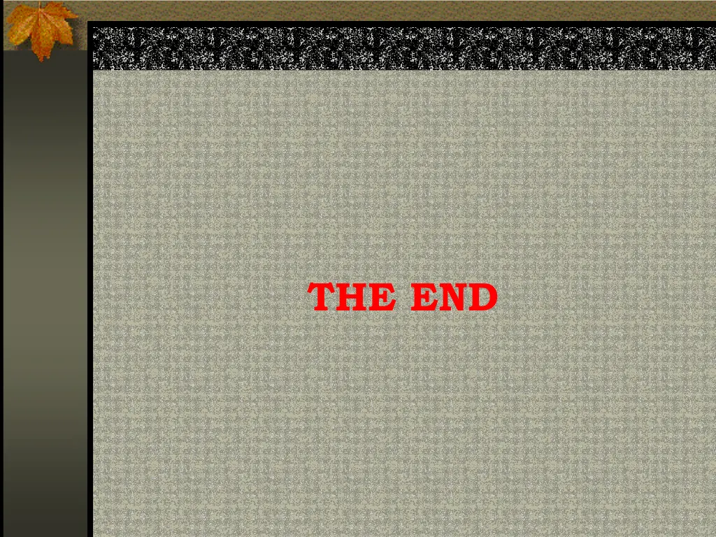 the end