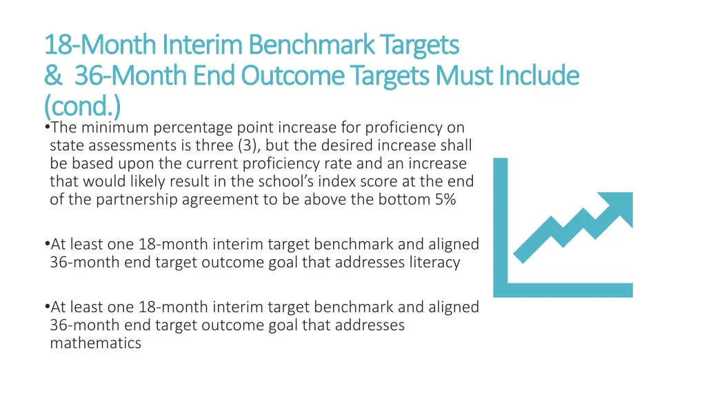 18 18 month interim benchmark targets month 1
