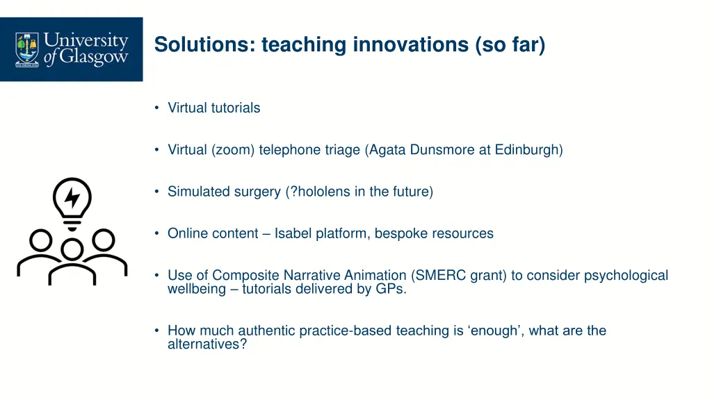 solutions teaching innovations so far