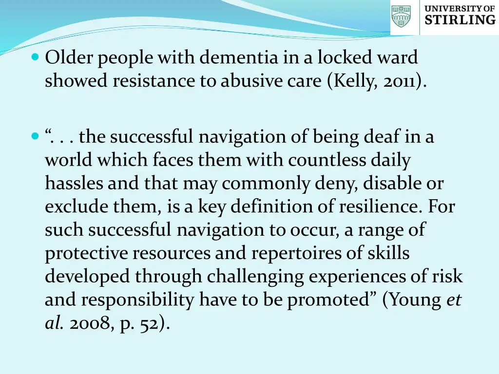 older people with dementia in a locked ward
