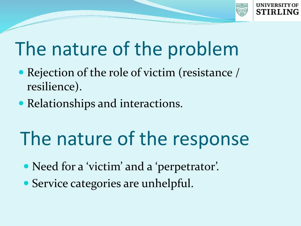 the nature of the problem 1