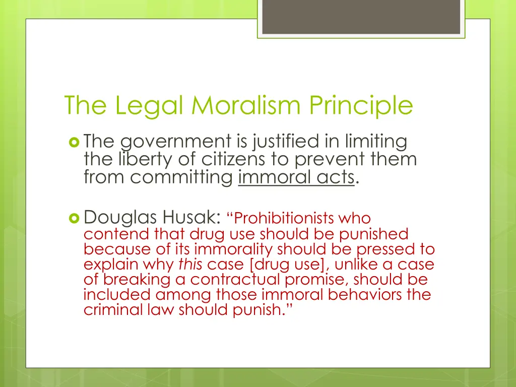 the legal moralism principle