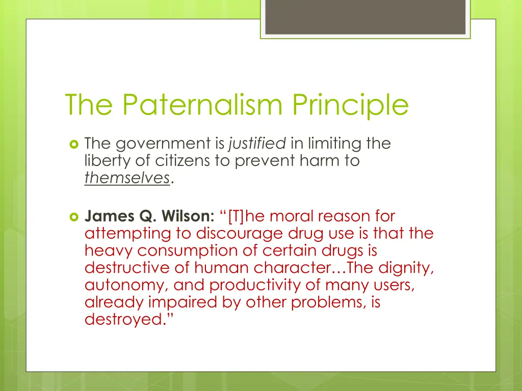 the paternalism principle
