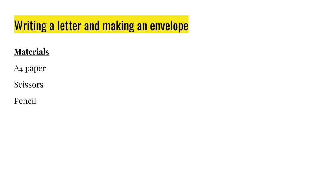 writing a letter and making an envelope