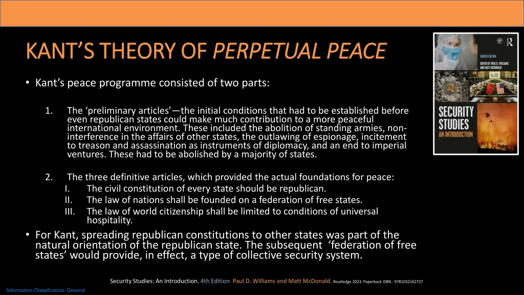 kant s theory of kant s theory of perpetual peace