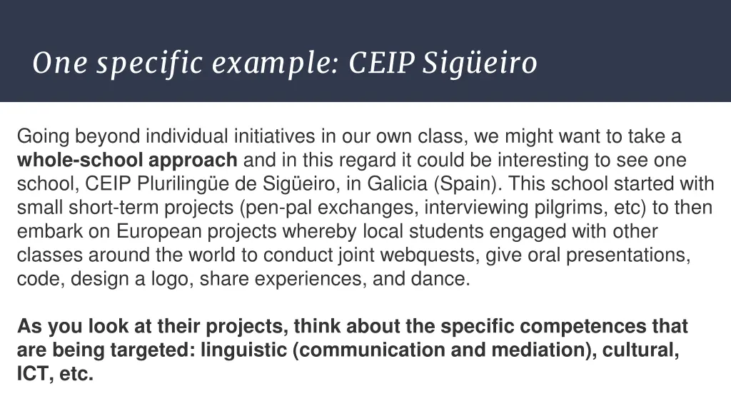 one specific example ceip sig eiro