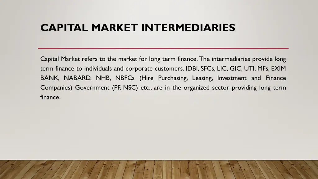 capital market intermediaries
