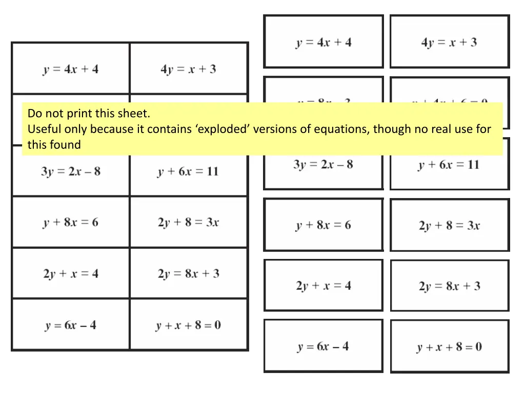do not print this sheet useful only because