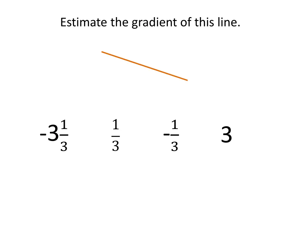 estimate the gradient of this line