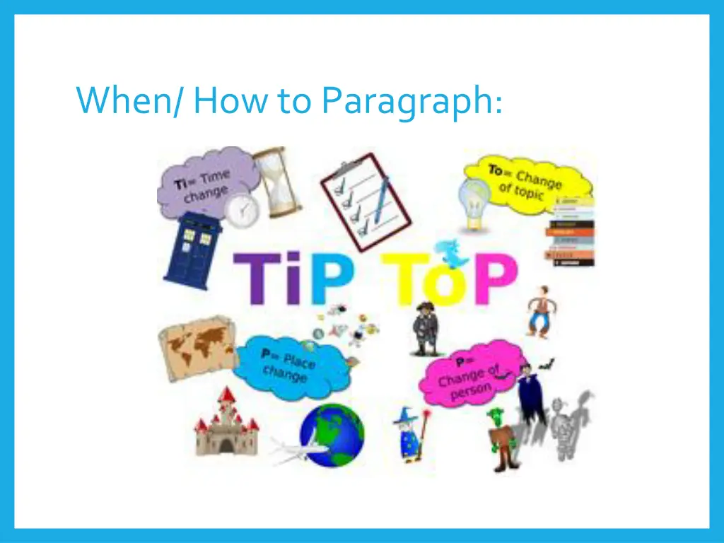 when how to paragraph