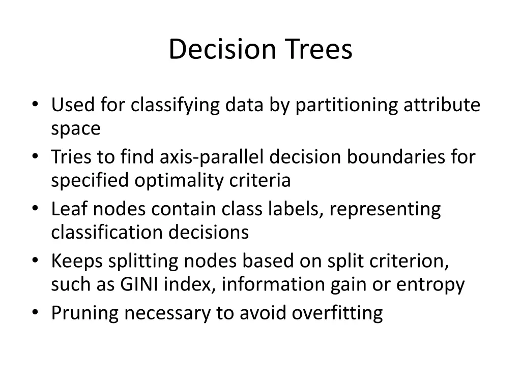 decision trees