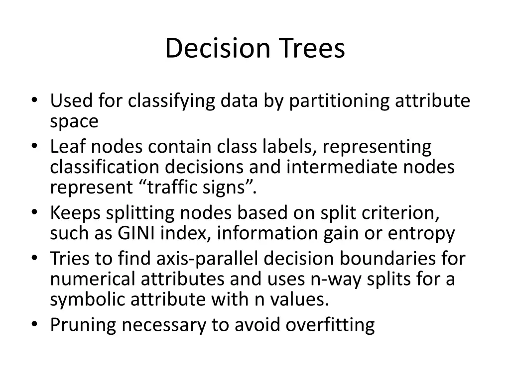 decision trees