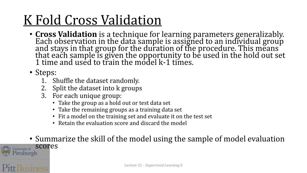 k fold cross validation cross validation