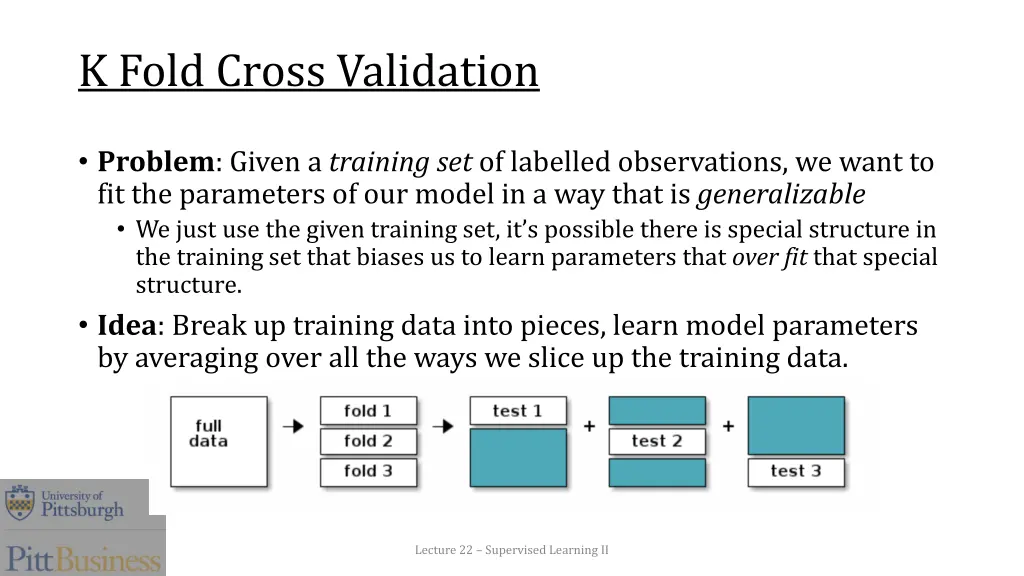 k fold cross validation