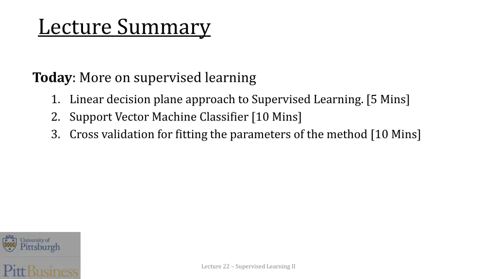 lecture summary