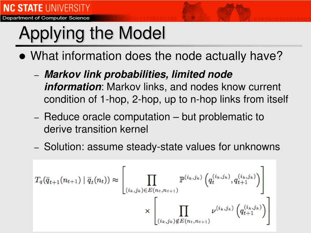 applying the model 1
