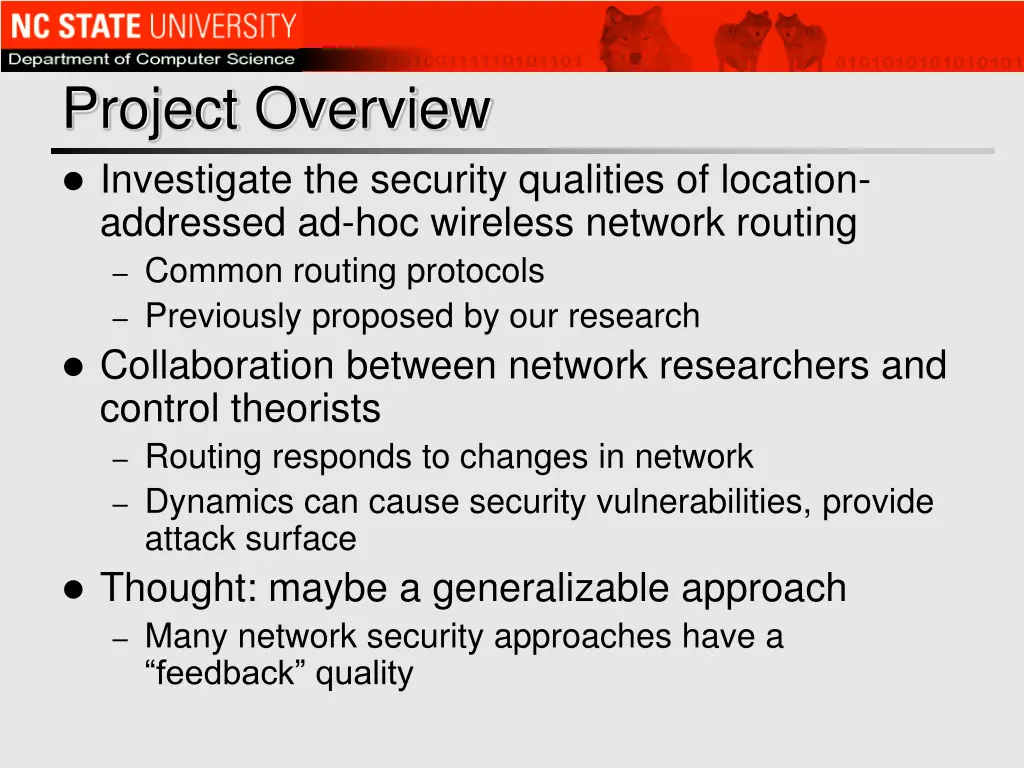 project overview investigate the security