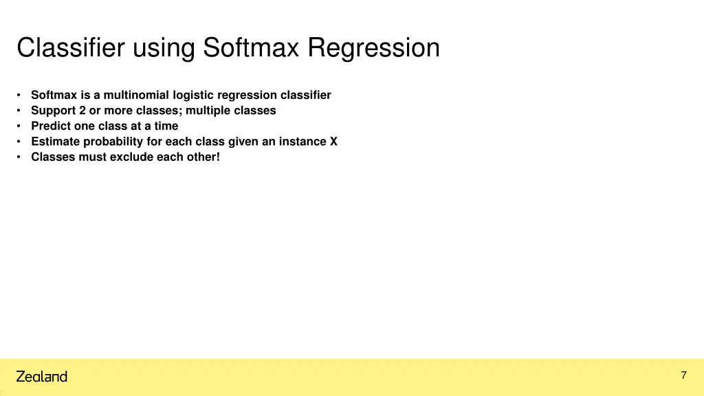 classifier using softmax regression
