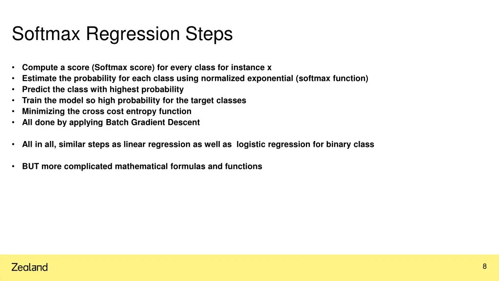 softmax regression steps