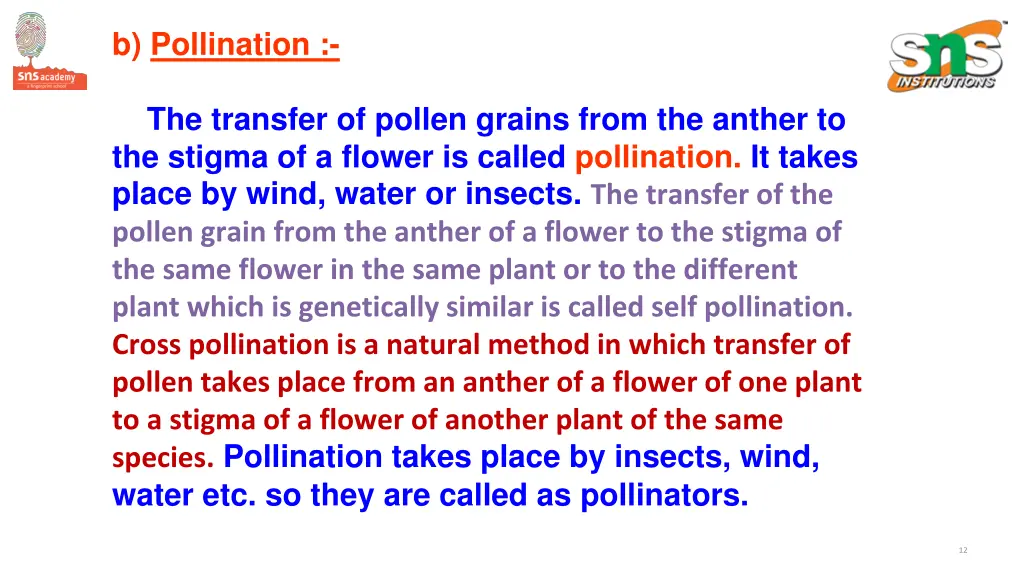 b pollination