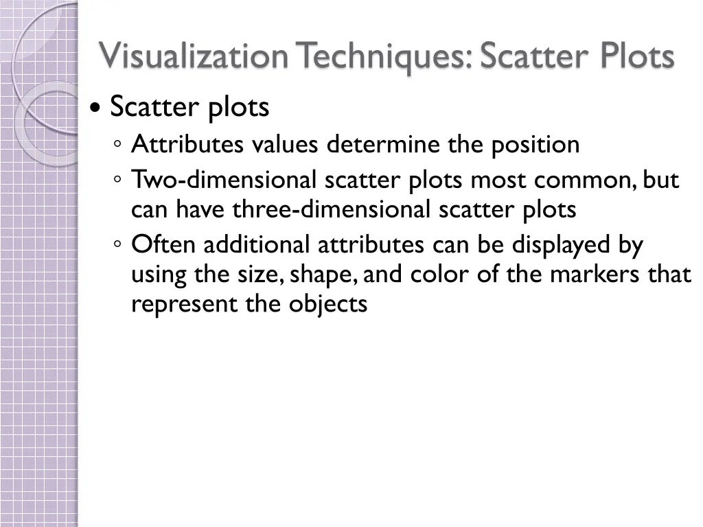visualization techniques scatter plots scatter