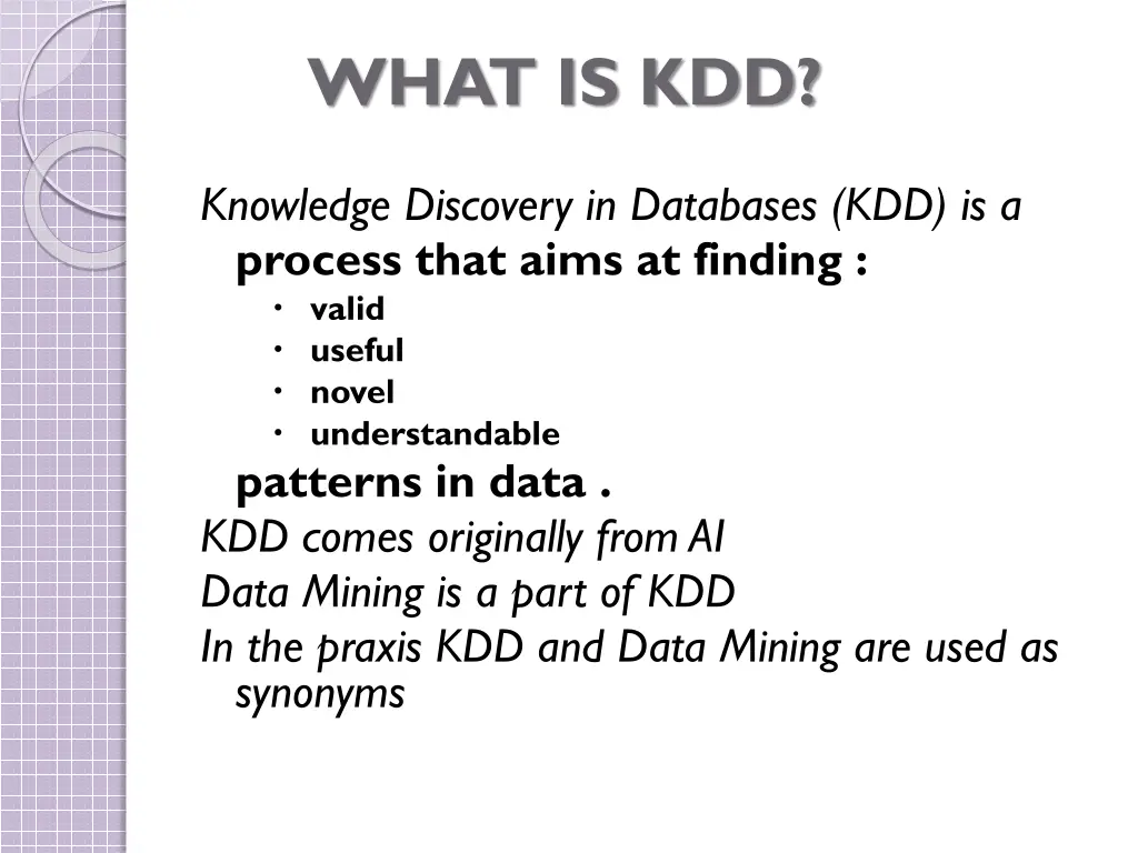 what is kdd