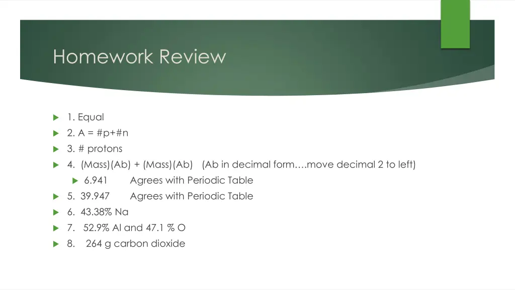 homework review 2