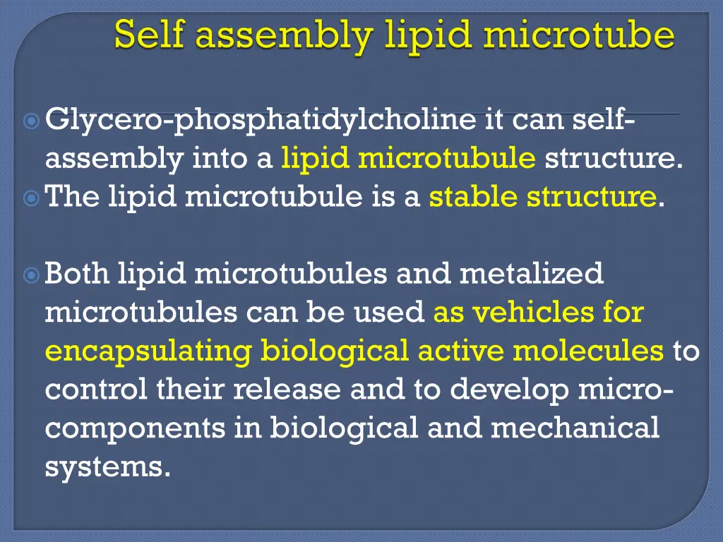 glycero phosphatidylcholine it can self assembly